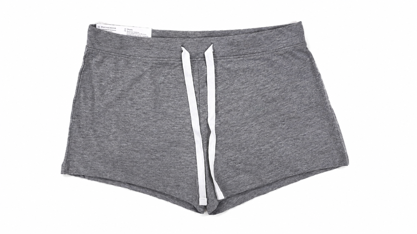 شورتک راحتی زنانه اسمارا طوسی ساده بند سفید سایز 42-44