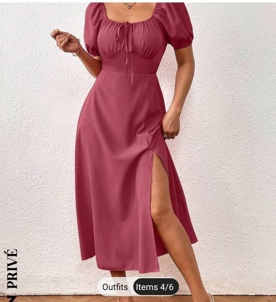 پیراهن زنانه SHEIN با چاک کنار ران