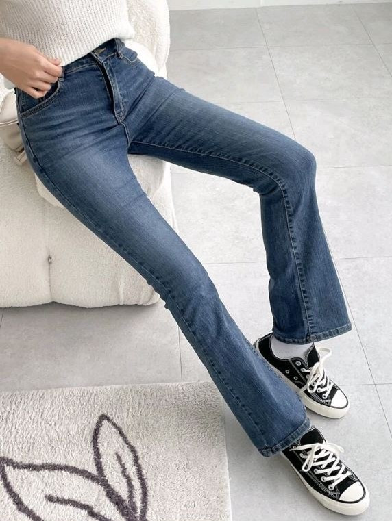 شلوار جین فاق بلند زنانه SHEIN